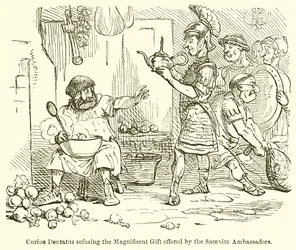 Curius Dentatus Weigert het Prachtige Geschenk aangeboden door de Samnitische Ambassadeurs