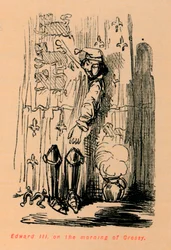 Edward III op de ochtend van Cressy, ca. 1860, ca. 1860