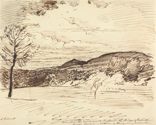 Uitzicht vanaf het raam van Mr. Sheppard, The Ridge, Gloucestershire