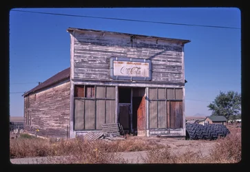 Verlaten café, Joplin, Montana, VS