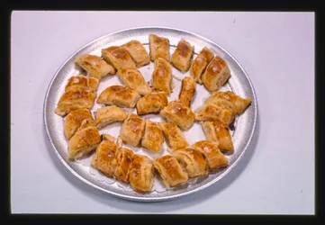 Knishes, aardappel en kaas, Menges Resort, Livingston Manor, New York, VS