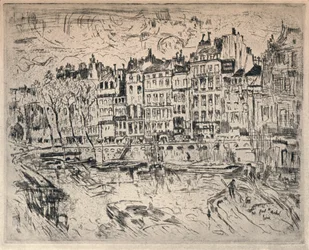 Bij de Pont St Michel, 1915