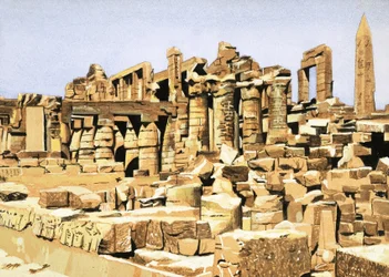 De ruïnes van de Tempel van Amon van Karnak