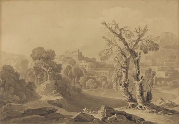 Zonder titel: Klassieke stad in een landschap, 1816