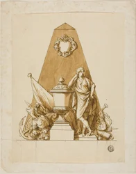 Niet-uitgevoerd ontwerp voor het monument voor de eerste hertog van Marlborough