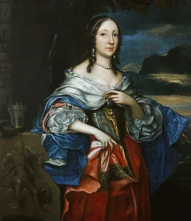 Portret van een dame vermoedelijk Elizabeth Claypole