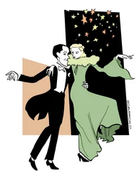 Fred Astaire en Ginger Rogers dansen