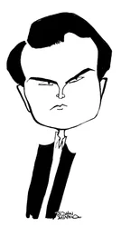 Jimmy Carr - karikatuur door John Minnion