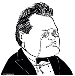 Max Reger - karikatuur van de Duitse componist