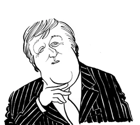 Stephen Fry - karikatuur door John Minnion