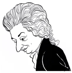 Wolfgang Amadeus Mozart - karikatuur