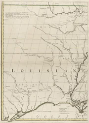 Een kaart van de Britse en Franse gebieden in Amerika, 1756
