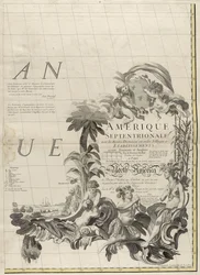 Een kaart van de Britse en Franse gebieden in Amerika, 1756