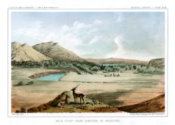 Milk River, Bij de Samenvloeiing van de Missouri, 1856