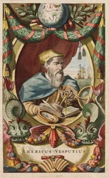 Portret van Amerigo Vespucci, 1671