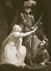 De Inbeslagname van Mortimer, gegraveerd door J. Fittler, illustratie uit David Hume