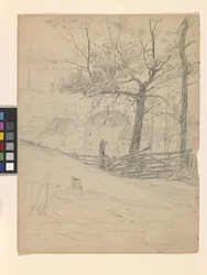 Studie voor de Oude Molens in Brookville