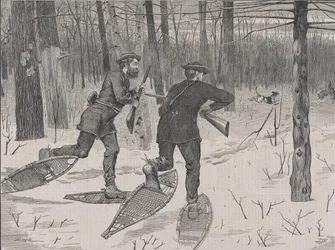 Hertenjacht in de Adirondacks in de winter, Every Saturday, Vol. II, New Serie...
