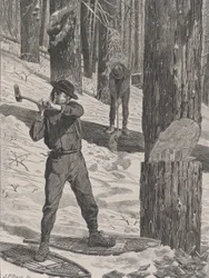 Houthakken in de winter, Every Saturday, Vol. II, Nieuwe Serie, 28 januari 1871