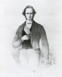Portret van Henry John Temple (1784-1865) Lord Palmerston, gegraveerd door Collette