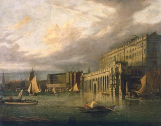 Somerset House en de Adelphi vanaf de rivier