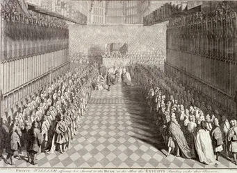 Kroning van Willem III in Westminster Abbey, Londen, 1689, ca. 1689