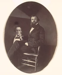 John R. Johnston met schilderij, late 1850s