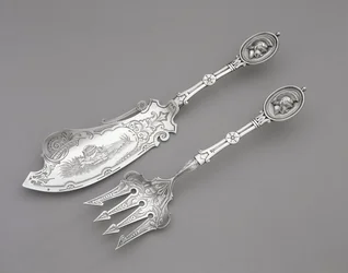 Visvork en mes, ca. 1862-1870