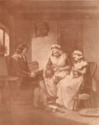 Huiselijk geluk, Laetitia met haar ouders, 1789