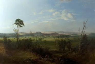 Uitzicht op Nottingham vanaf Wilford, ca. 1850