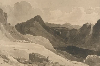 Een Berglandschap met een Herder