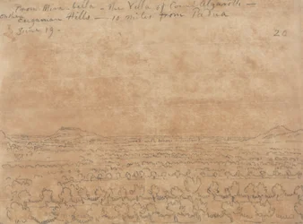 Vanuit Mirabella, de villa van graaf Algarotti op de Euganeïsche Heuvels