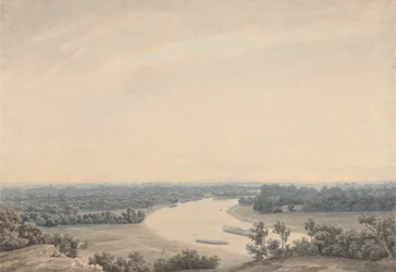 De Theems vanaf Richmond Hill kijkend naar het zuidwesten