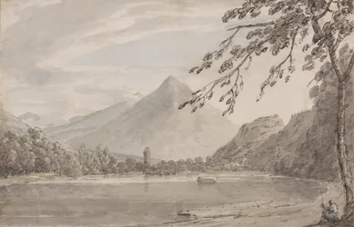 Op de Aare tussen Unterseen en het Meer van Brientz
