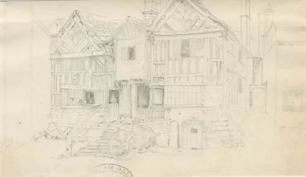 Uttoxeter Stad - [Biermagazijn]: potloodtekening, nd [?midden 19e eeuw]