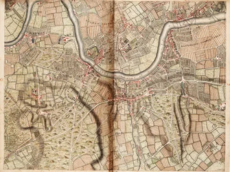 Kaart van Barnes, Battersea, Putney en Wandsworth