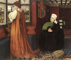 Pre-Raphaelite schilderijen: Julia en haar Verpleegster
