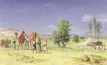 De Midianitische kooplieden nemen Jozef van zijn broers, 1879