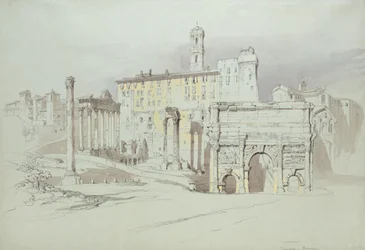 Een Raam van het Palazzo Tolomei, Siena, 25 - 27 juni 1870