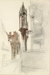 Studie van een Niche rondom het Graf van Cansignorio della Scala in Verona