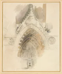De noordelijke boog van de westelijke ingang van de kathedraal van Amiens, 17 - 18 mei of 23 september 1856