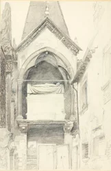 Het graf van Cangrande I della Scala, Verona, 28 mei - 29 juni 1869