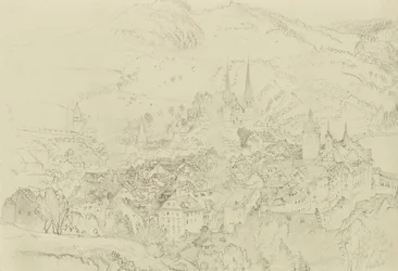 Uitzicht op Luzern van bovenaf, oktober-december 1861