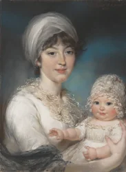 Mevrouw Robert Shurlock Henrietta Ann Jane Russell en Haar Dochter Ann