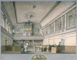 De kapel van het vondelingenhuis kijkend naar het westen, 1773