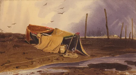 Boot op het strand