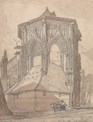 Oostkant van Saint Jacques in Dieppe, Normandië
