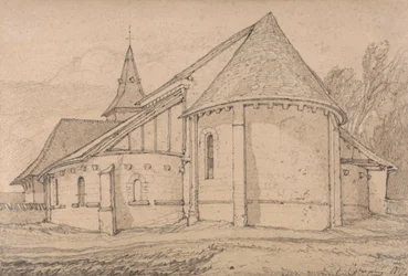 Oostkant van de abdijkerk van St. Paul in Rouen, Normandië
