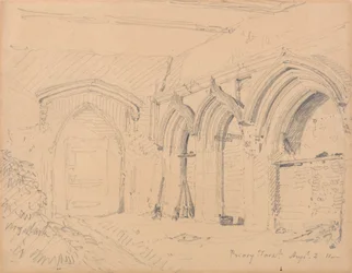 Interieur van de Ruïnes van Yarmouth Priory