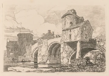 Liber Studiorum: Plaat 26, Monnow Bridge, Monmouthshire
